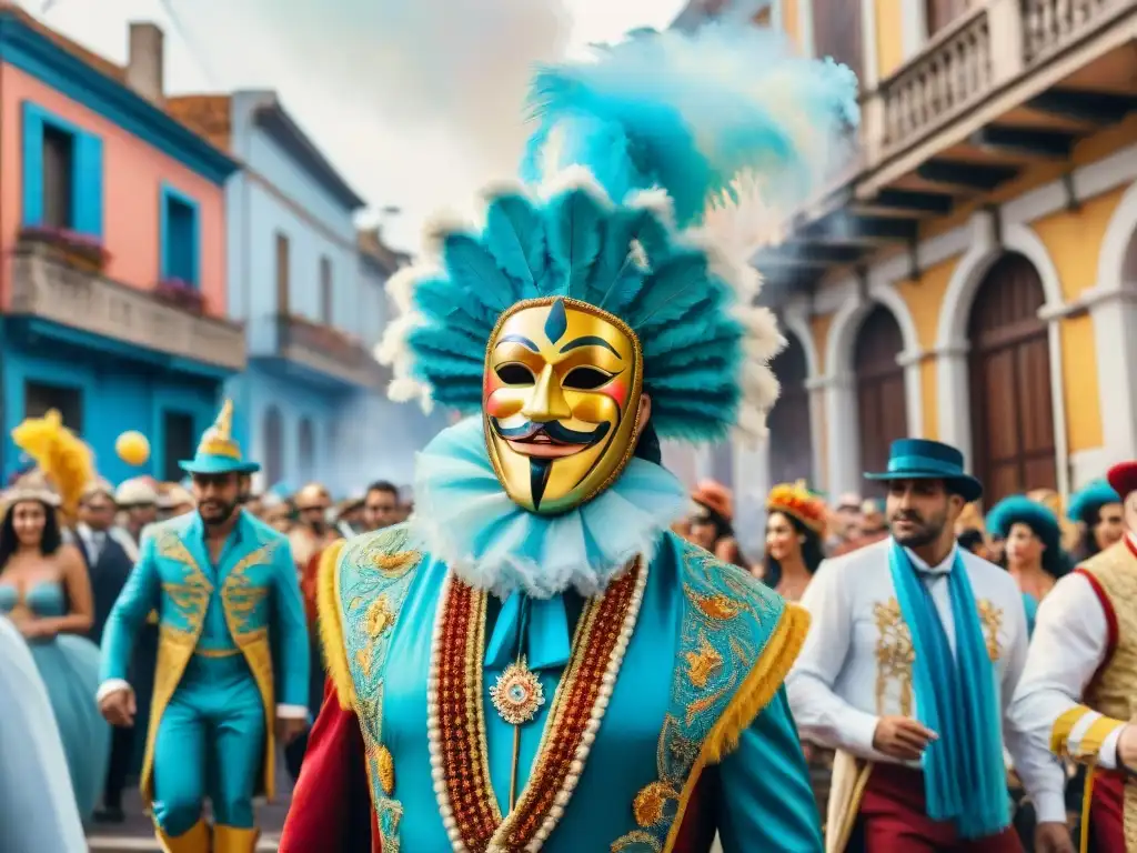 Un vibrante desfile de carnaval en Uruguay con comparsas transformadas