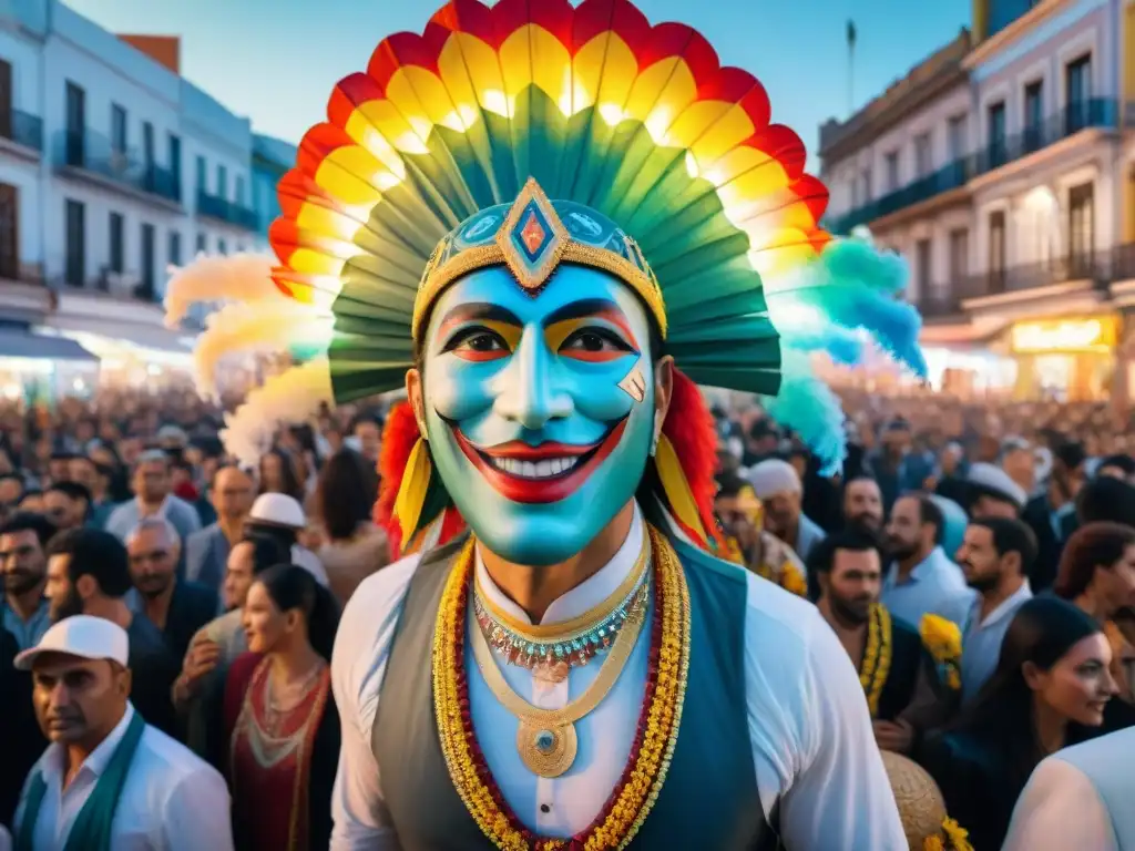 Un vibrante desfile de Carnaval en Uruguay con elementos tecnológicos y tradicionales