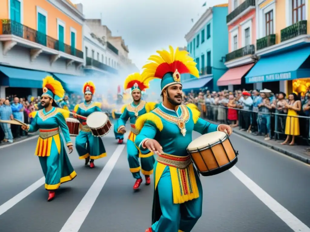 Vibrante desfile de Carnaval en Montevideo, Uruguay, con historia del candombe afrouruguayo