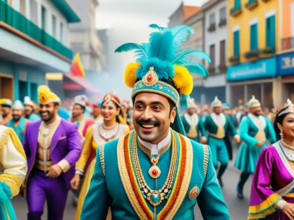 Un vibrante desfile de Carnaval en Uruguay, muestra la riqueza cultural y la unión comunitaria