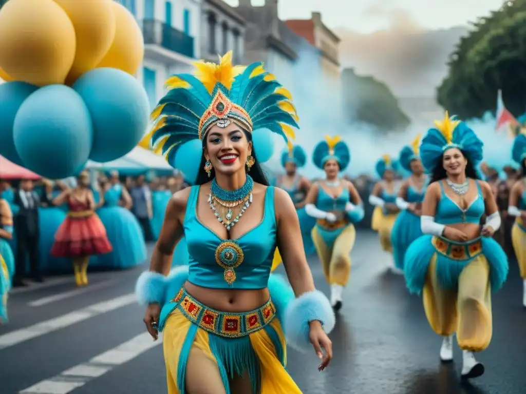 Un vibrante desfile de Carnaval en Uruguay con ritmos tradicionales del Carnaval Uruguayo