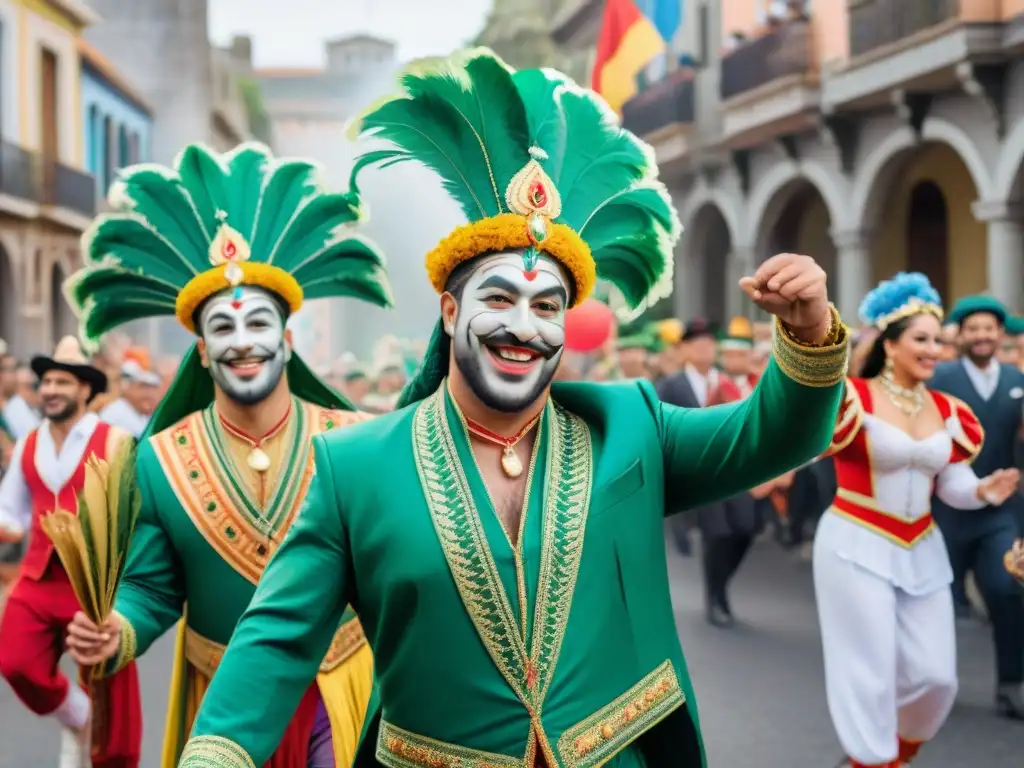 Un vibrante desfile de Carnaval en Uruguay con tecnología en el vestuario y la música