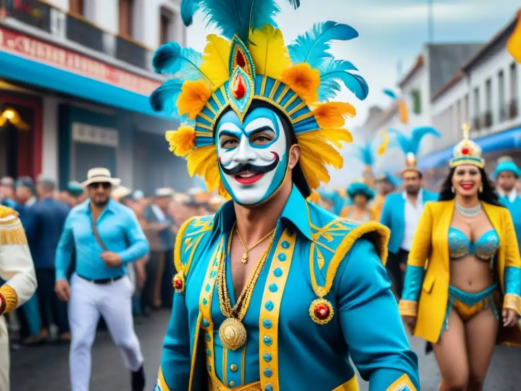 Un vibrante desfile de Carnaval Uruguayo con espectaculares trajes y plataformas online Carnaval Uruguayo