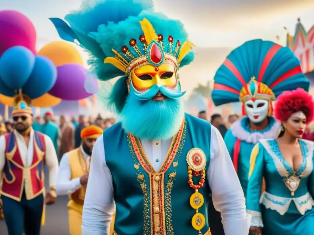 Un vibrante desfile de carnaval en Uruguay con vestuarios de protesta social y diversidad cultural