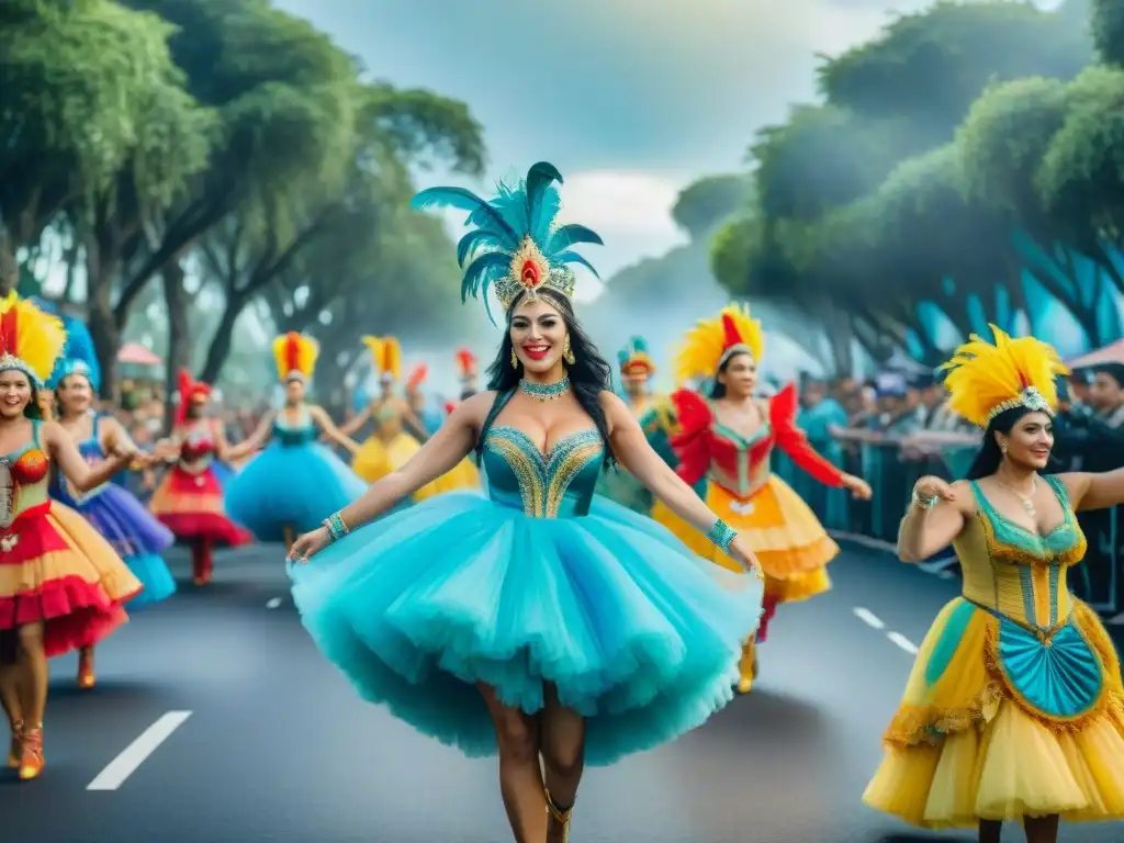 Vibrante desfile de murgas y comparsas en Uruguay con mensajes ecológicos