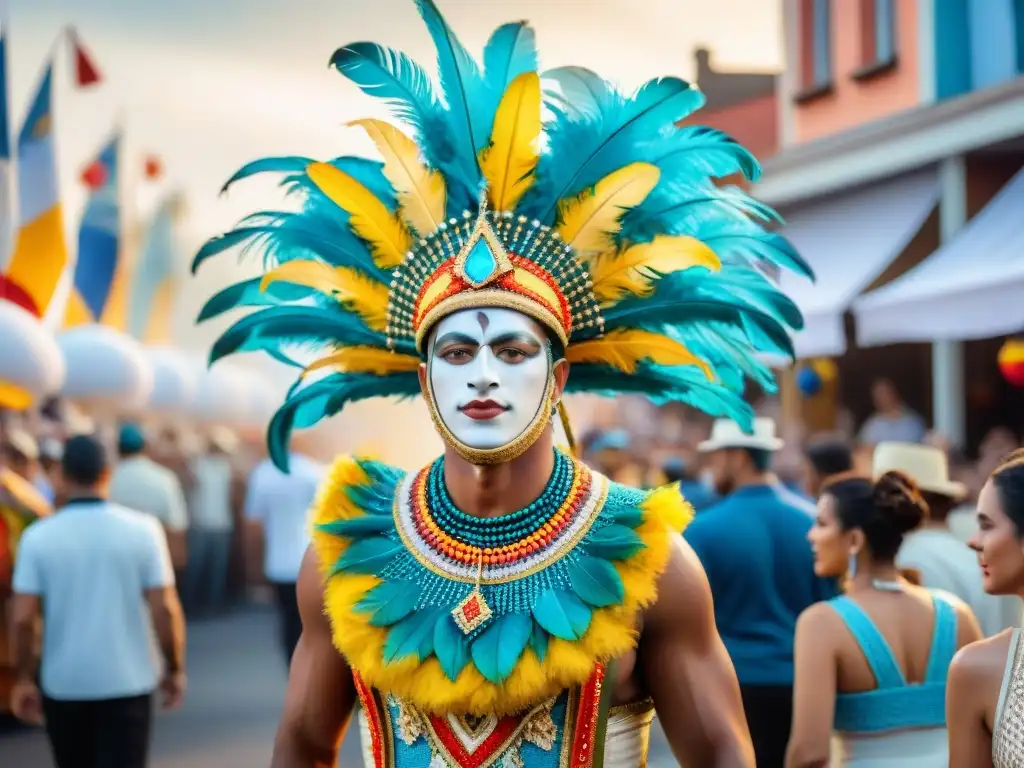 Float vibrante y detallado inspirado en el Carnaval Uruguayo