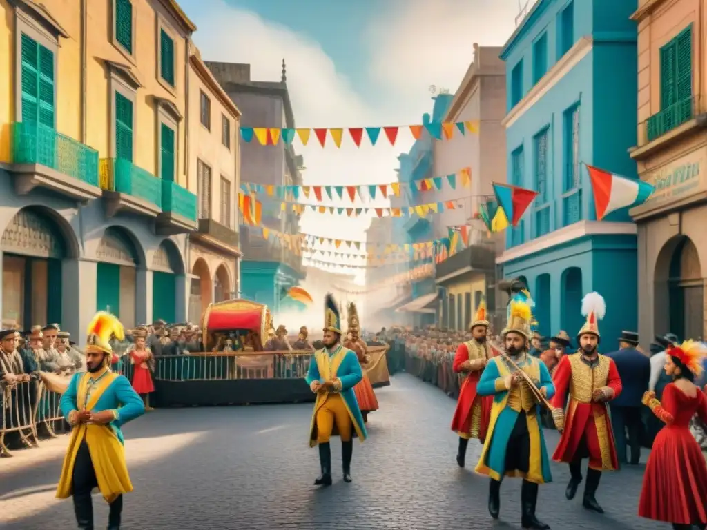 Vibrante escena del origen secreto del Carnaval Uruguayo en Montevideo durante el siglo XX