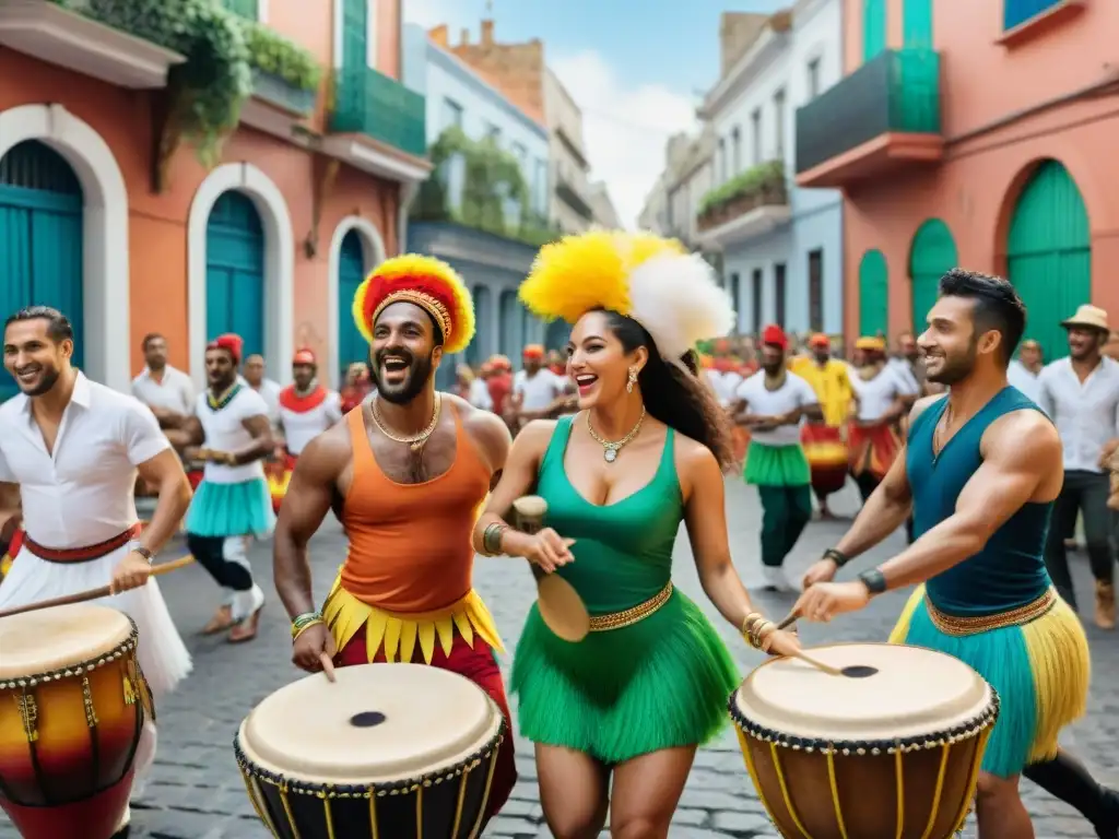 Un vibrante taller de candombe en Uruguay, con movimiento, color y pasión en Montevideo