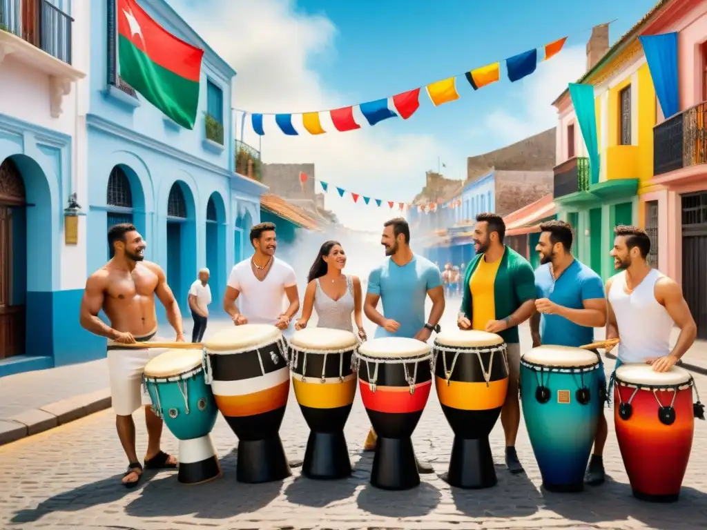 Un vibrante taller de candombe en Uruguay: diversidad y pasión en medio de una escena colorida y tradicional de Montevideo