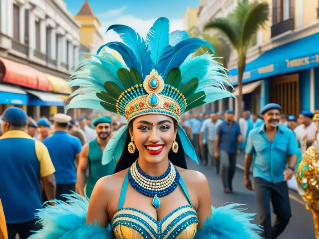 Vibrantes preparativos del Carnaval Uruguayo en fotos, con coloridos desfiles y música samba en las calles de Montevideo