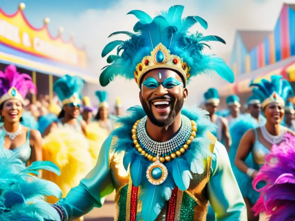 Vida de los artistas del Carnaval disfrutando entre risas y coloridos trajes detrás del escenario